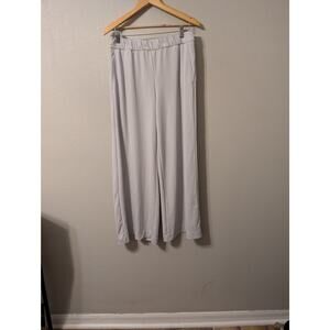 Club Monaco Women’s Pants Grey Size L Dress‎ Pant Wide Leg Knit Pull On